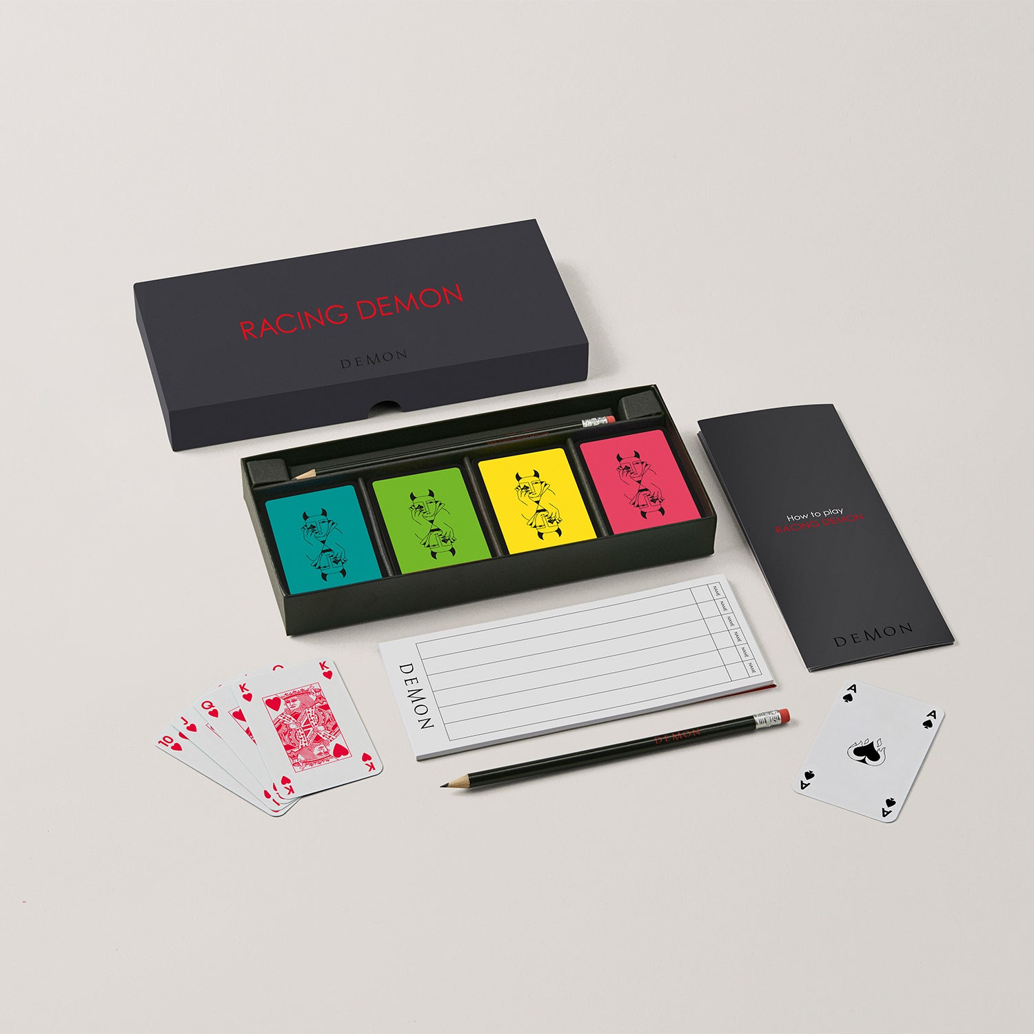 Racing Demon by Chris DeLorenzo | 4 Pack Set – Yolky Games